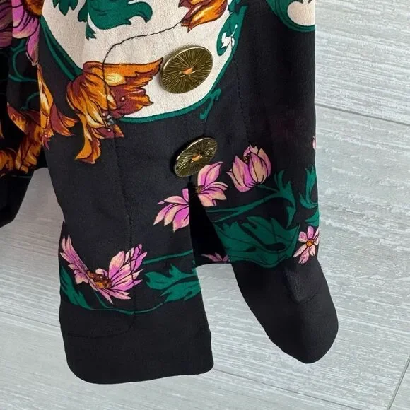 Anthropologie Maeve Florence Floral Boatneck Silk Top - Picture 7 of 10